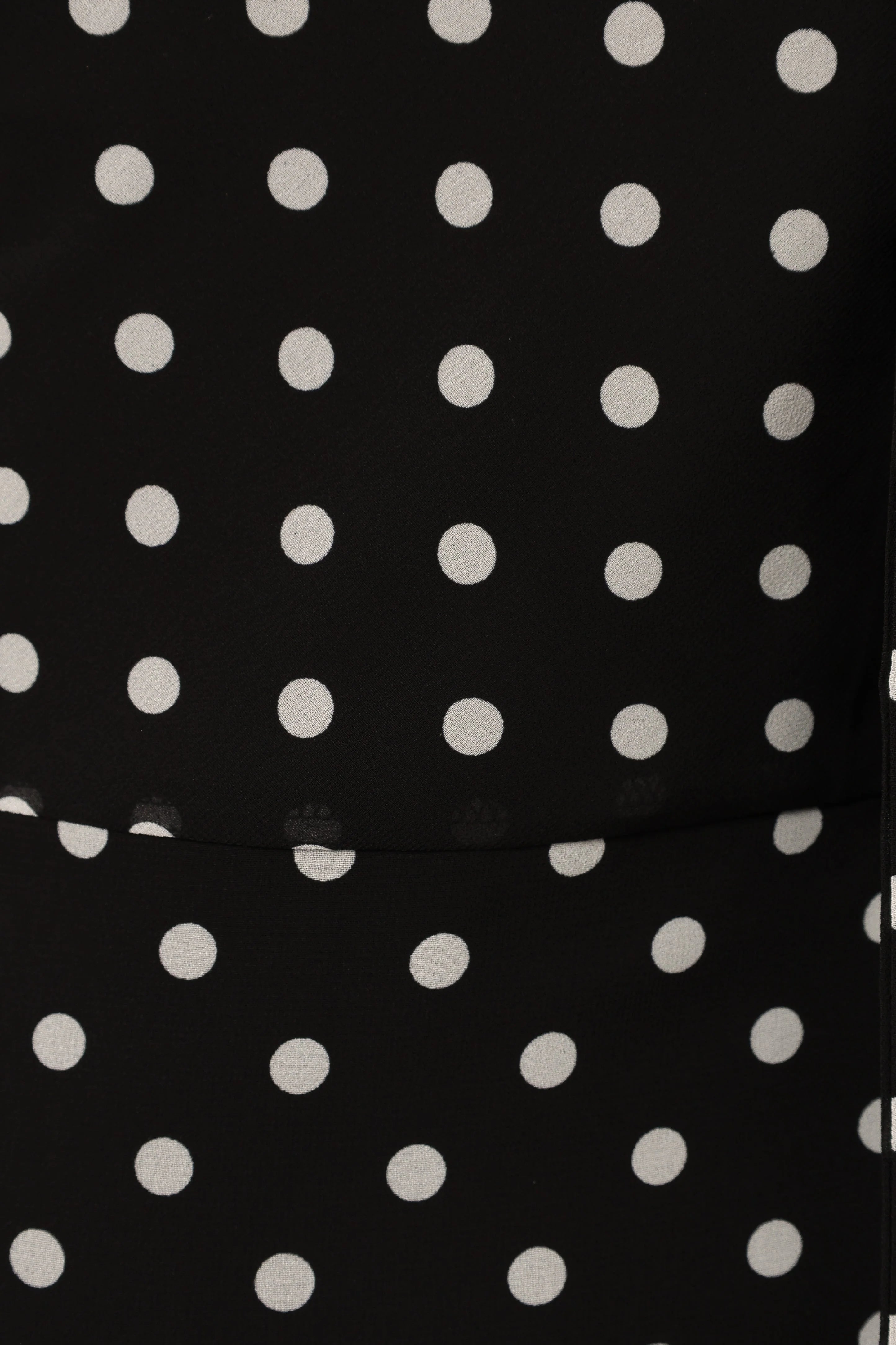 Francesca Midi Dress - Black Polka Dot