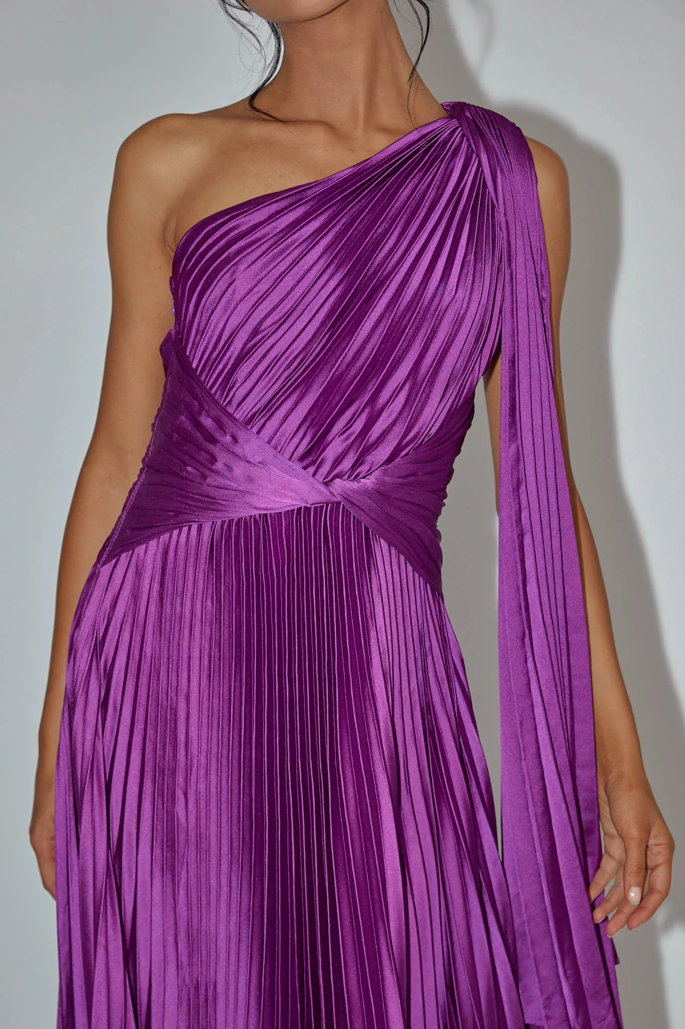 Laxmi Accordion Pleat Maxi Dress Purple