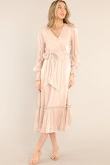 Eternal Devotion Blush Midi Dress