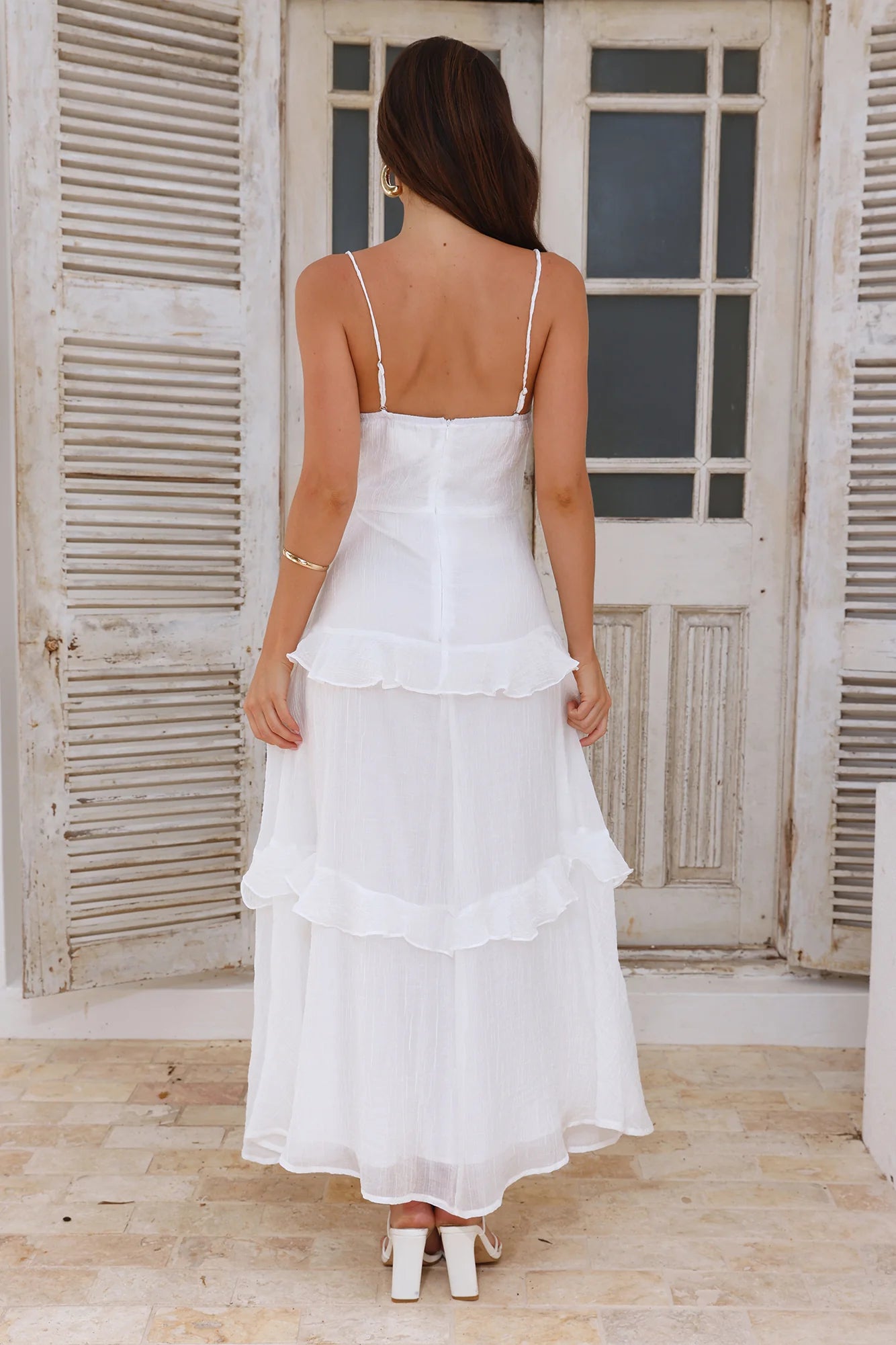 Up At Dawn Maxi Dress White