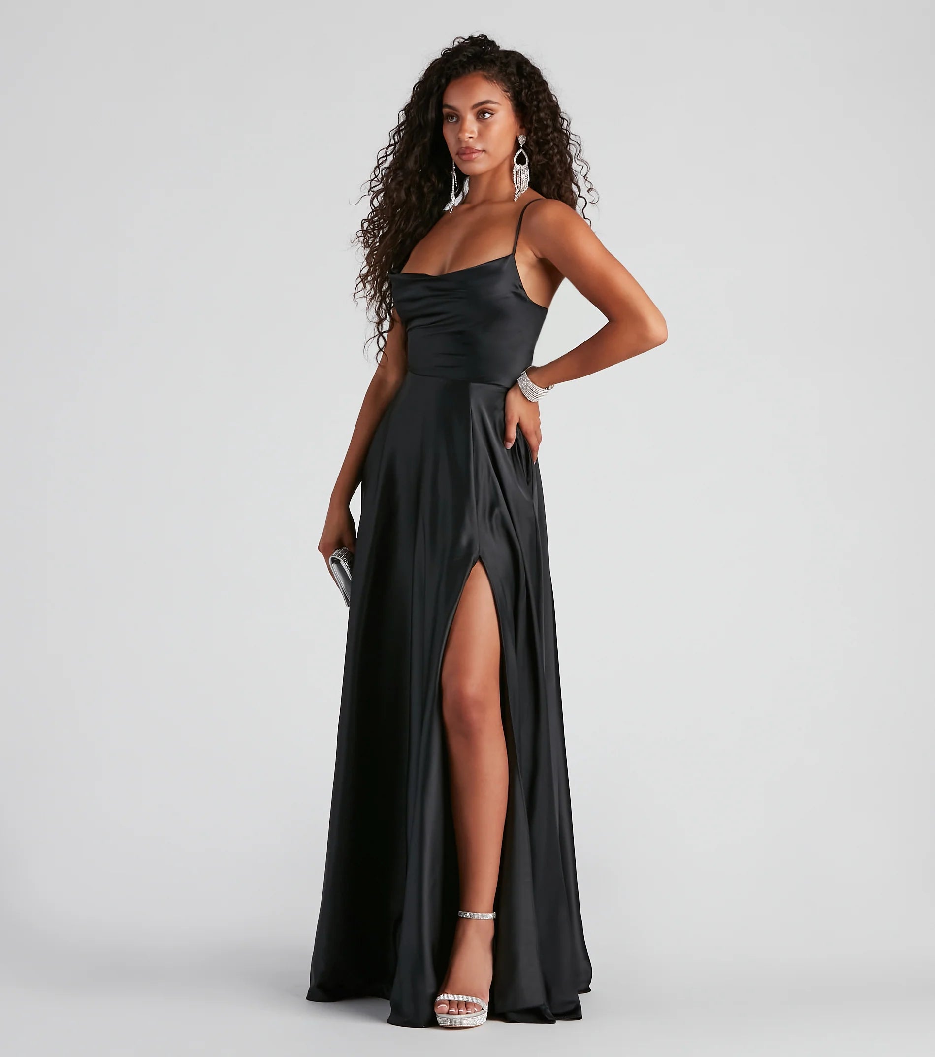 Winslow Formal Satin Lace-Up Dress